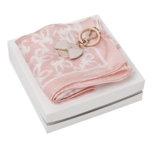 Набор Hirondelle (брелок, платок шейный шёлковый), цвет розовый