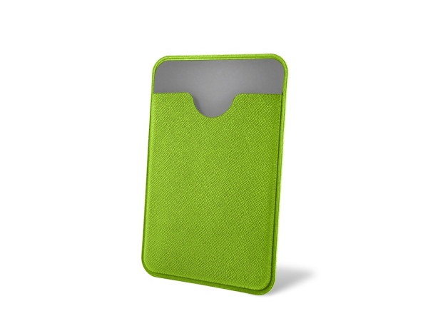 Чехол-картхолдер Favor на клеевой основе на телефон для пластиковых карт и и карт доступа, цвет зеленый