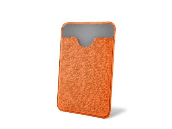Чехол-картхолдер Favor на клеевой основе на телефон для пластиковых карт и и карт доступа, цвет оранжевый