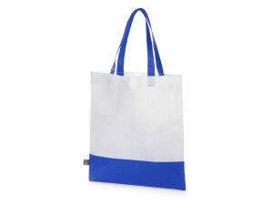 Сумка-шоппер двухцветная Revive из нетканого переработанного материала, цвет синий