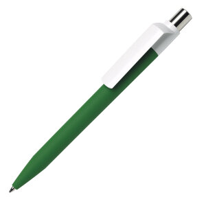 Ручка шариковая DOT, покрытие soft touch, цвет зеленый