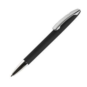 Ручка шариковая VIEW, пластик/металл, покрытие soft touch, цвет черный