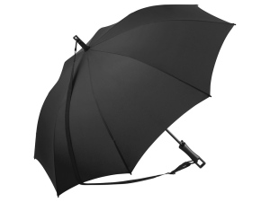 Зонт-трость «Loop» с плечевым ремнем, цвет черный