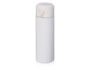 Вакуумная термокружка Waterline c кнопкой «Guard», 400 мл, цвет белый