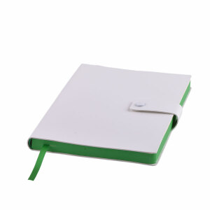 Ежедневник недатированный STELLAR, формат А5, цвет белый с зеленым