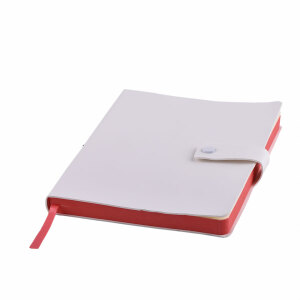 Ежедневник недатированный STELLAR, формат А5, цвет белый с красным