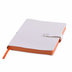 Ежедневник недатированный STELLAR, формат А5, цвет белый с оранжевым