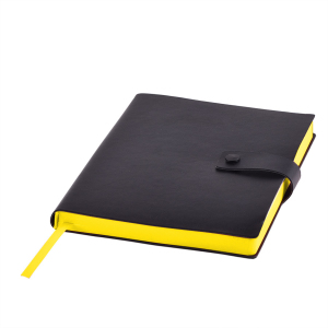 Ежедневник недатированный STELLAR, формат А5, цвет черный с желтым