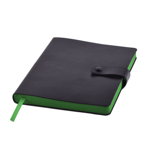 Ежедневник недатированный STELLAR, формат А5, цвет черный с зеленым