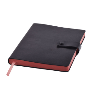 Ежедневник недатированный STELLAR, формат А5, цвет черный с красным