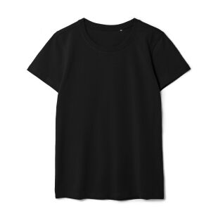 Футболка женская T-bolka Stretch Lady, цвет черная, размер XXL