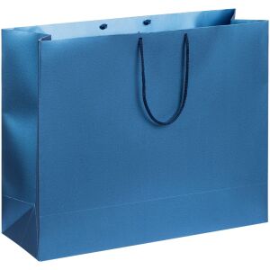 Пакет бумажный «Блеск», большой, цвет синий
