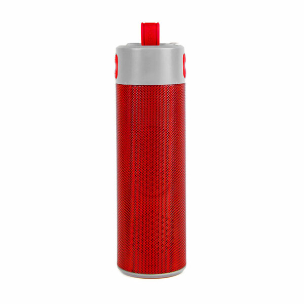 Bluetooth колонка TURBO TUBE с зарядным устройством (2000mAh) и моноподом, цвет красный