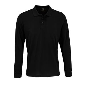 Рубашка поло с длинным рукавом Prime LSL, цвет черная, размер S