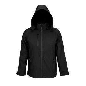 Куртка-трансформер унисекс Falcon, цвет черная, размер 3XL