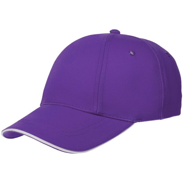 Бейсболка Canopy, цвет фиолетовая с белым кантом