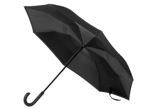 Зонт-трость наоборот Inversa, полуавтомат, цвет черный