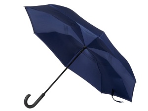 Зонт-трость наоборот Inversa, полуавтомат, цвет темно-синий