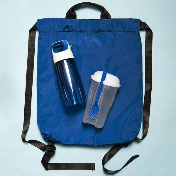 Набор подарочный FITKIT: бутылка для воды, контейнер для еды, рюкзак, цвет синий