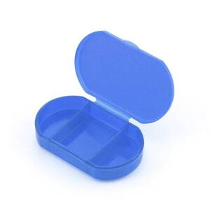Витаминница TRIZONE, 3 отсека; 6 x 1.3 x 3.9 см; пластик, цвет синяя