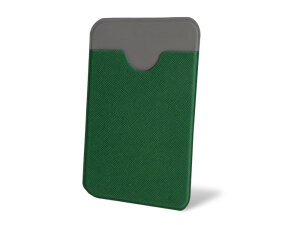 Чехол-картхолдер Favor на клеевой основе на телефон для пластиковых карт и и карт доступа, цвет темно-зеленый