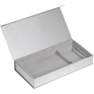 Коробка Planning с ложементом под набор с планингом, ежедневником, ручкой и визитницей, цвет серебристая