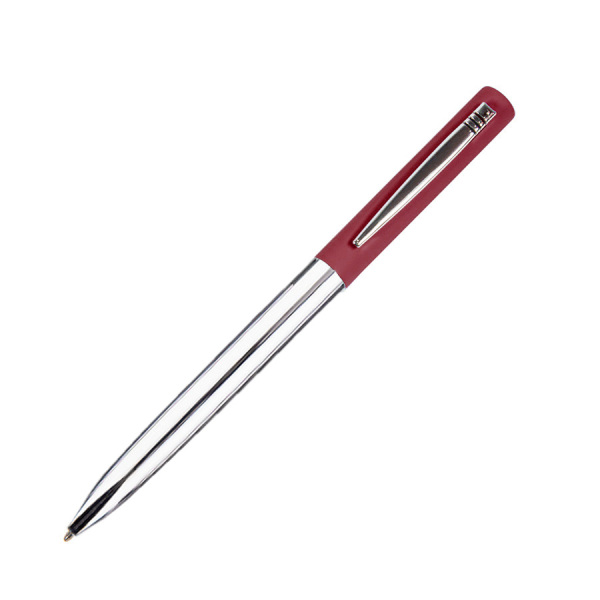Ручка шариковая CLIPPER, покрытие soft touch, цвет бордовый