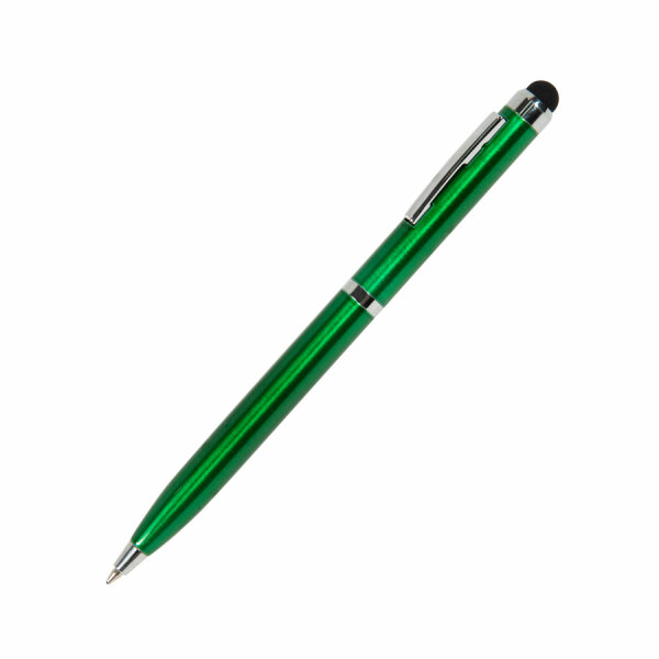 Ручка шариковая со стилусом CLICKER TOUCH, цвет зеленый