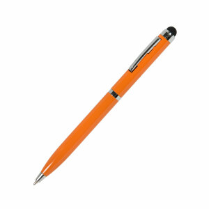 Ручка шариковая со стилусом CLICKER TOUCH, цвет оранжевый