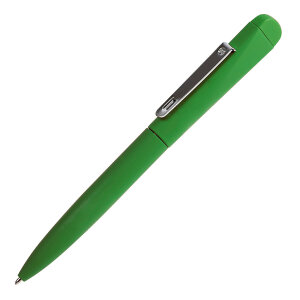 IQ, ручка с флешкой, 8 GB, металл, soft-touch, цвет зеленый
