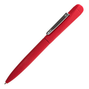 IQ, ручка с флешкой, 8 GB, металл, soft-touch, цвет красный