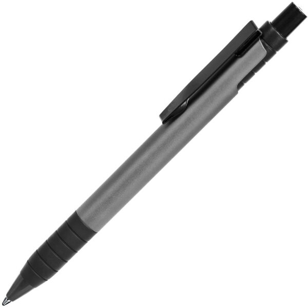 Ручка шариковая с грипом TOWER, цвет графит с черным