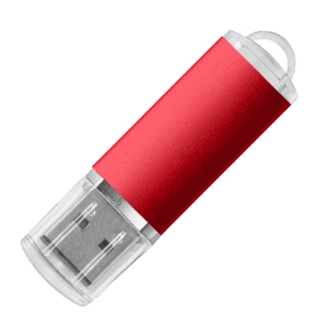 USB flash-карта ASSORTI (32Гб), цвет красная, 5,8х1,7х0,8 см, металл