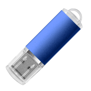 USB flash-карта ASSORTI (32Гб), цвет синяя, 5,8х1,7х0,8 см, металл