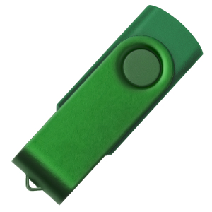 USB flash-карта DOT (16Гб), цвет зеленый, 5,8х2х1,1см, пластик, металл