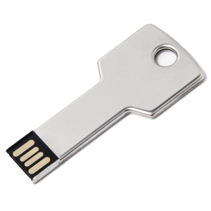 USB flash-карта KEY (16Гб), цвет серебристая, 5,7х2,4х0,3 см, металл