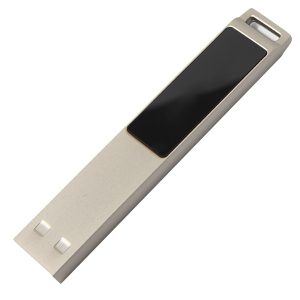 USB flash-карта LED с белой подсветкой (32Гб), цвет серебристая, 6,6х1,2х0,45 см, металл
