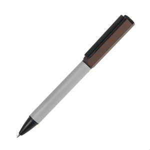 Ручка шариковая BRO, цвет коричневый с серым
