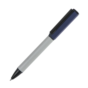 Ручка шариковая BRO, цвет темно-синий с серым