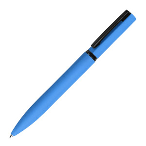 Ручка шариковая MIRROR BLACK, покрытие soft touch, цвет голубой