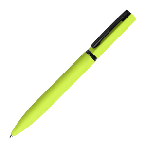 Ручка шариковая MIRROR BLACK, покрытие soft touch, зеленое яблоко