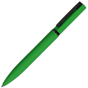 Ручка шариковая MIRROR BLACK, покрытие soft touch, цвет зеленый