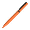 Ручка шариковая MIRROR BLACK, покрытие soft touch, цвет оранжевый