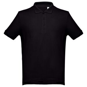Рубашка поло мужская Adam, цвет черная, размер S