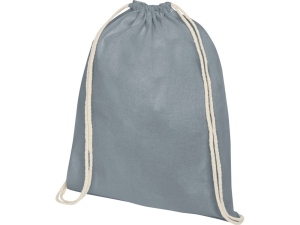 Рюкзак со шнурком Tenes из хлопка плотностью 140 г/м², цвет серый