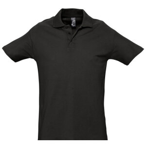 Рубашка поло мужская SPRING II, цвет черный, 4XL,100% хлопок, 210/м2