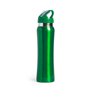 Бутылка для воды SMALY с трубочкой, нержавеющая сталь, цвет зеленый