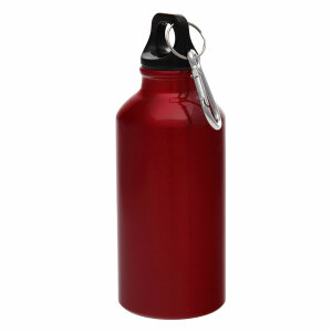 Бутылка для воды с карабином MENTO, 400мл, цвет красный
