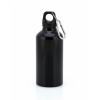 Бутылка для воды с карабином MENTO, 400мл, цвет черный
