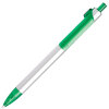 Ручка шариковая PIANO, цвет серебристый с зеленым